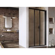 Supernova ASDP3-80 zuhanyajtó 198 fekete+transparent