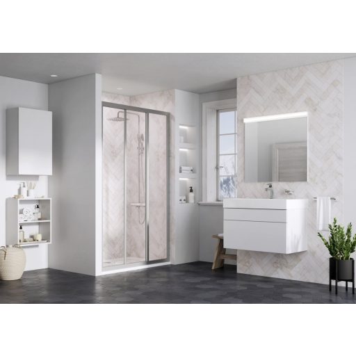 Supernova ASDP3-90 zuhanyajtó 198 szatén+transparent