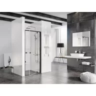 Pivot PDOP1-90 zuhanyajtó fekete+transparent
