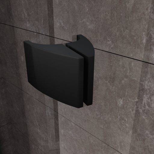 Pivot PDOP1-90 zuhanyajtó fekete+transparent