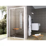 Pivot PDOP2-110 zuhanyajtó fehér/króm+transparent *