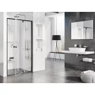 Pivot PDOP2-110 zuhanyajtó fekete+transparent