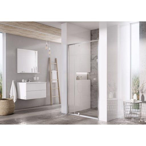 Pivot PDOP2-120 zuhanyajtó szatén+transparent *