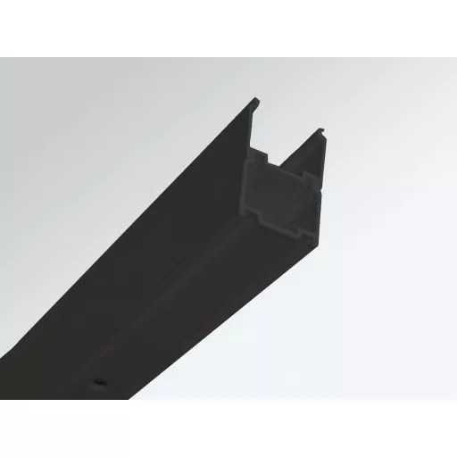 Nexty NDOP2-100 zuhanyajtó fekete+transparent