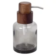 FIGO szappanadagoló,300ml, füstüveg/fa