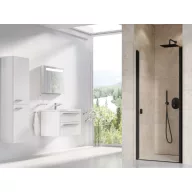 Chrome CSD1-80 zuhanyajtó fekete+transparent