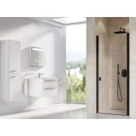 Chrome CSD1-90 zuhanyajtó fekete+transparent