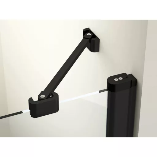 Chrome CSDL2-90 zuhanyajtó fekete+transparent