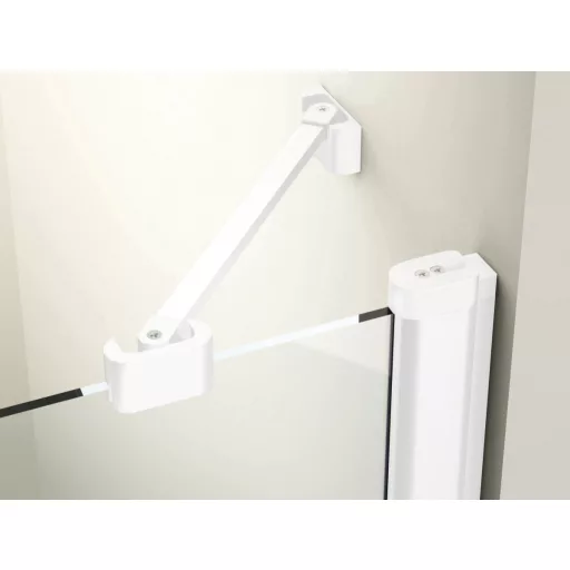 Chrome CSD2-100 zuhanyajtó matt fehér+transparent