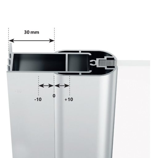 Chrome CSD2-100 zuhanyajtó szatén+transparent