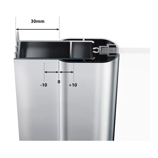 Chrome CSDL2-110 zuhanyajtó krómhatású+transparent