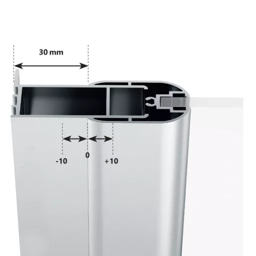 Chrome CSDL2-110 zuhanyajtó szatén+transparent