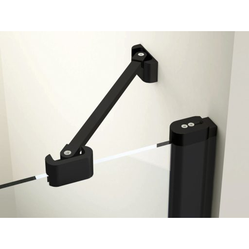 Chrome CSD2-120 zuhanyajtó fekete+transparent