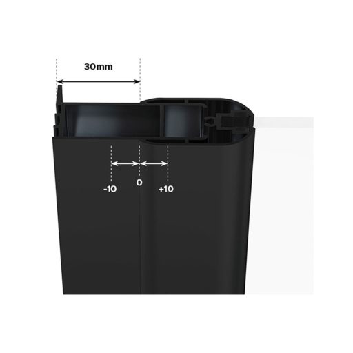 Chrome CSD2-120 zuhanyajtó fekete+transparent