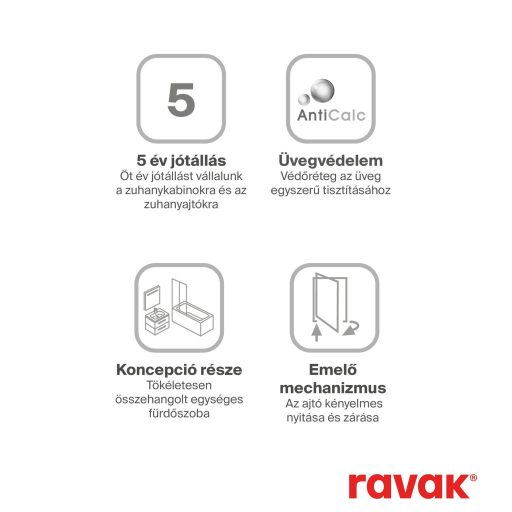 Chrome CSD2-120 zuhanyajtó krómhatású+transparent