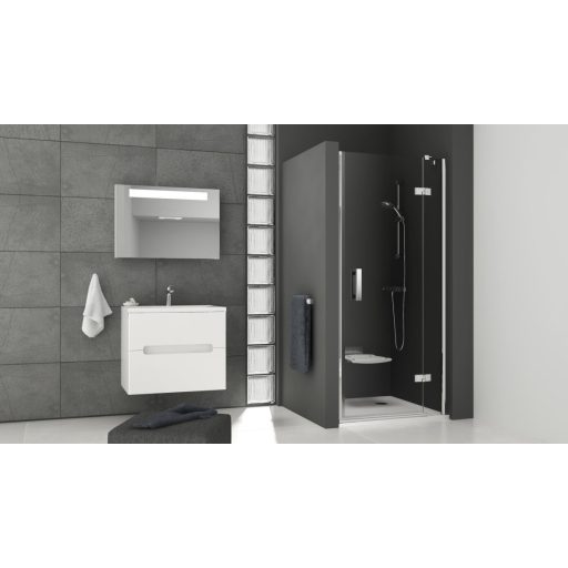 SmartLine SMSD2-120 zuhanyajtó (B) jobb króm+transparent