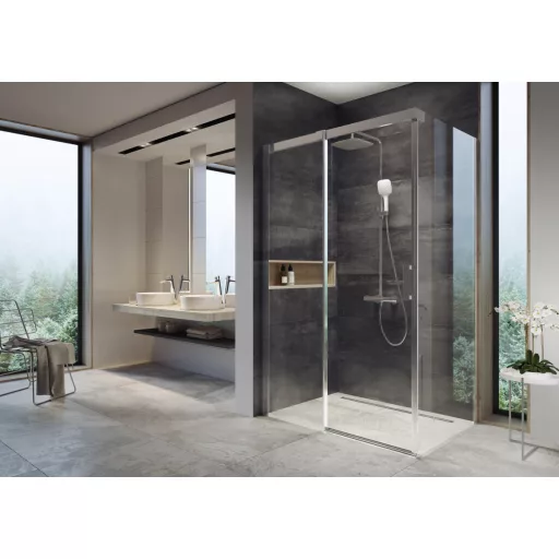 Matrix MSDPS 100x80 zuhanykabin bal krómhatású+transparent