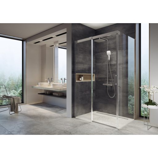 Matrix MSDPS 100x100 zuhanykabin bal krómhatású+transparent