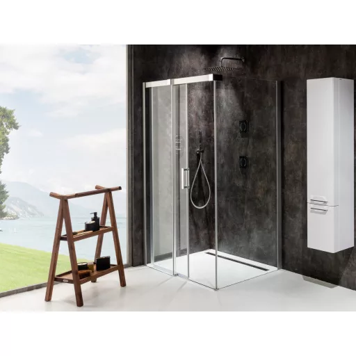 Matrix MSDPS 120x90 zuhanykabin bal szatén+transparent