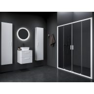 Blix II NBLDP4 120 zuhanyajtó matt fehér+transparent