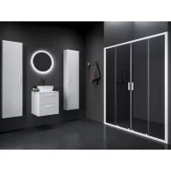 Blix II NBLDP4 130 zuhanyajtó matt fehér+transparent