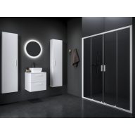 Blix II NBLDP4 150 zuhanyajtó matt fehér+transparent