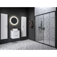 Blix II NBLDP4 180 zuhanyajtó fekete+transparent