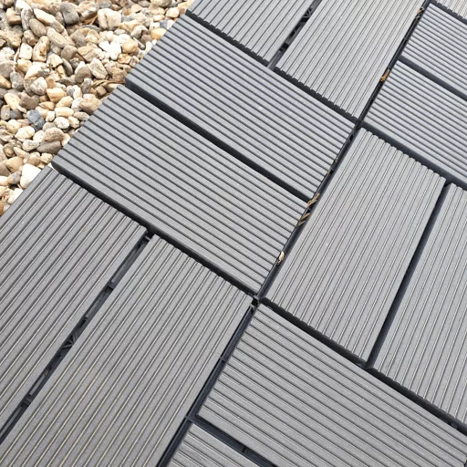 WPC kültéri járólap 30x30 cm - GF101 szürke (10052)
