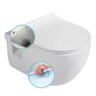 BRILLA RIMLESS fali WC beépített bidézuhannyal,35,5x53cm