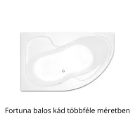   H2O Fortuna aszimmetrikus fürdőkád, balos - többféle méretben