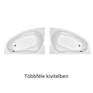   H2O Kitty aszimmetrikus fürdőkád 150x95 cm - többféle kivitel