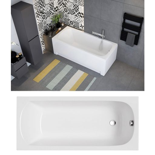 Fürdőkád acryl Mira 140x70 +kádláb+peremrögzítő