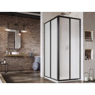 Supernova SRV2+SRV2 80x80 195 S zuhanykabin fekete+pearl