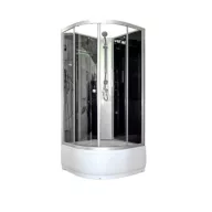   Aqualife Opal 509 Zuhanykabin 90x90x205 cm /Tető nélkül / fekete hátfallal