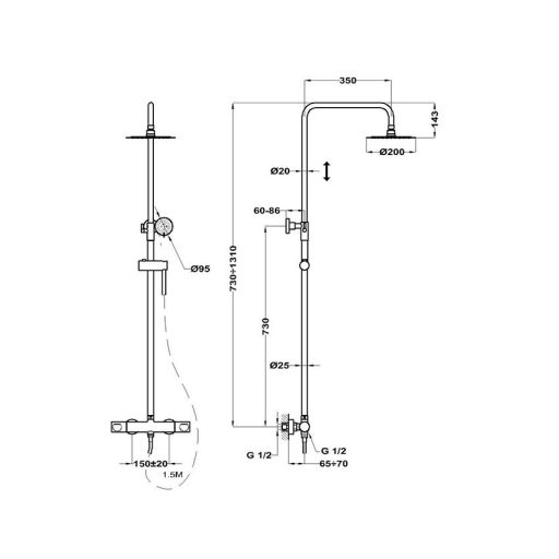 Mofém EVO X Dual Control Zuhanyrendszer