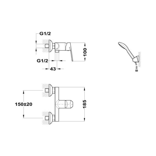 Mofém Zenit zuhany csaptelep