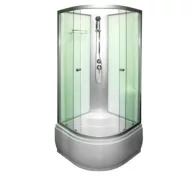   Aqualife Opal 509 Zuhanykabin 90x90x205 cm /Tető nélkül / fehér hátfallal