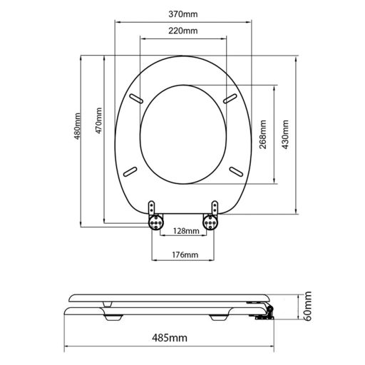 Sapho WC tető MDF dió 37x43 cm (1705-11)