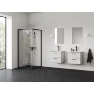 Blix II NBLRV2 90x90 zuhanykabin fekete+transparent