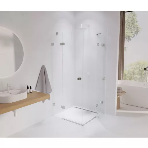 Brilliant BSRV4-80 zuhanykabin króm+transparent