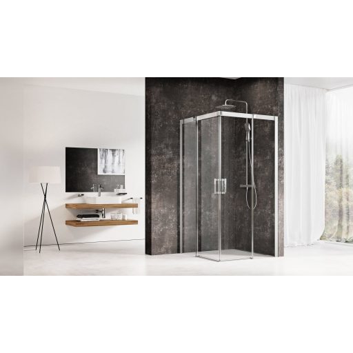 Matrix MSRV4-80x80 zuhanykabin szatén+transparent