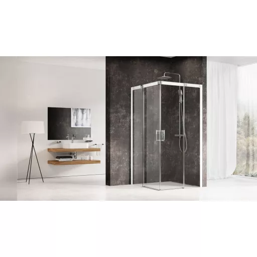 Matrix MSRV4-100x100 zuhanykabin fehér+transparent
