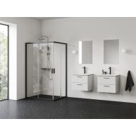 Blix II NBLRV2K 90 zuhanykabin fekete+transparent