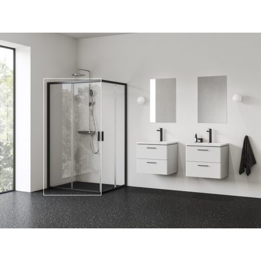 Blix II NBLRV2K 120 zuhanykabin fekete+transparent