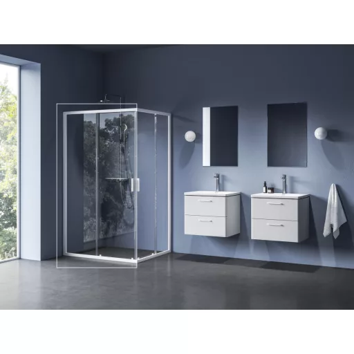 Blix II NBLRV2K 120 zuhanykabin matt fehér+transparent