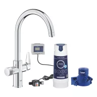   GROHE Blue Pure BauCurve vízszűrős csaptelep kezdőszett "S" méretű filterrel