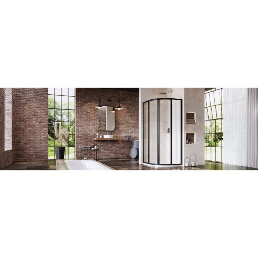 Supernova SKCP4 90x90 195 zuhanykabin fekete+transparent