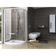 Pivot PSKK3 80x80 zuhanykabin fehér/króm+transparent