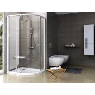 Pivot PSKK3 80x80 zuhanykabin fehér/króm+transparent