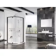 Pivot PSKK3 80x80 zuhanykabin fekete+transparent